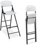 Relaxdays Barhocker klappbar, 2er Set, R&uuml;ckenlehne, HxBxT: 118 x 44,5 x 82 cm,...