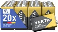 VARTA Batterien 9V, 20 St&uuml;ck, Power on Demand, Alkaline Block-Batterie |...