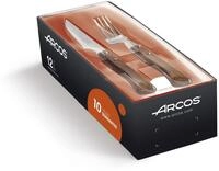 Arcos Besteckset 12-teilig - 6 Steakmesser und 6 Gabeln aus Buchenholz und...