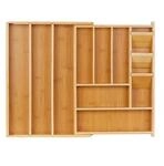 Relaxdays Besteckkasten, ausziehbar, 8&ndash;11 F&auml;cher, HxBxT: 5,5 x 32&ndash;54 x 42...