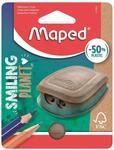 Maped - der nachhaltige Anspitzer SMILING PLANET f&uuml;r 2 Stiftgr&ouml;&szlig;e mit...