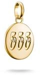 THOMAS SABO Charm Club Connect Charm-Anh&auml;nger Engelzahl mit Steinen 18k Vergoldung