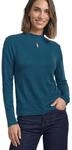 Damen Shirt mit Turtle Neck und Schlitzdetail