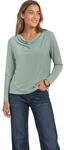 Damen Silk-Look Shirt mit Wasserfall-Front