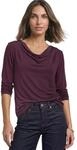 Damen Silk-Look Shirt mit Wasserfall-Front