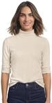 Street One Damen 3232142 Basic Shirt in Unifarbe mit Rollkragen