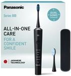 Panasonic EW-DC75 Schallzahnb&uuml;rste, Dual-Sonic-Technologie, Schwarz | 5 Putzmodi,