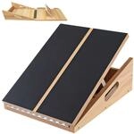 Relaxdays Schr&auml;gbrett, 5-Fach verstellbar, Natur | rutschfest, 150 kg, MDF,