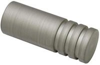 Gardinia Zylinder, 2 x Endst&uuml;ck, Metall, Silber, f&uuml;r Gardinentechnik &Oslash; 19 mm
