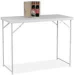 Relaxdays Gartentisch klappbar, HBT: 74x120x60 cm, 6 Personen, wei&szlig; |...