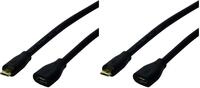 Logilink CU0125 USB 2.0 Micro-B Verl&auml;ngerungskabel Schwarz, 5m (Packung mit 2)