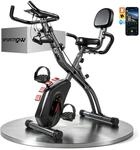SPORTNOW 4 in 1 Heimtrainer Fahrrad Klappbar Liegeergometer LCD Monitor | Hometrainer