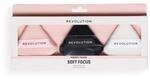 Revolution Soft Focus Powder Puff Trio, 3er-Set Puderquasten f&uuml;r loses Puder,