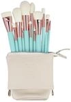 Ilu - T&uuml;rkises Makeup Pinsel Set 12 Teile Hochwertige Vegane Kosmetik Pinsel Mit