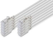 DIGITUS LAN Kabel Cat 6A &ndash; 0,3 m &ndash; 10 St&uuml;ck &ndash; Slim &ndash; F/FTP &ndash; Grau |...