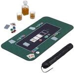 Relaxdays Pokermatte 120 x 60 cm, Texas Holdem, Pokertischauflage gro&szlig;,