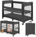 Lionelo Patty 5-in-1 Reisebett & Beistellbett mit Matratze | Faltbares