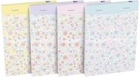Oxford Notizblock A6 Floral liniert, 160 Seiten, geheftet, 4 Designs, 10 St&uuml;ck