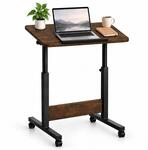 Relaxdays Laptoptisch h&ouml;henverstellbar, 67-90 cm, schwarz/braun | neigbar,...