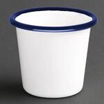 Olympia DC383 So&szlig;entasse emailliert wei&szlig;/blau