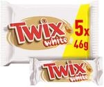 Twix White wei&szlig;e Schokolade Riegel Keks & Karamell, 5x46g | Knuspriger Keks mit