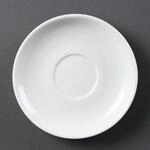 Olympia Whiteware Stapelbare Untertassen 150mm (12 St&uuml;ck) &ndash; Kleine Dessert- und