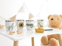 CreaTable, 25050, Serie Safari, 4-teiliges Geschirrset f&uuml;r 4 Personen, Tassen...