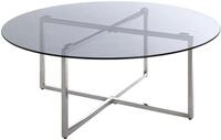 HAKU Couchtisch rund, Kleiner Sofatisch als Beistelltisch aus Edelstahl und