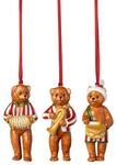 Villeroy & Boch - Nostalgic Ornaments Teddys 3-TLG Set Bunt, Weihnachtsdeko,