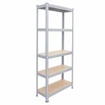 Relaxdays Schwerlastregal, HxBxT: 180 x 60 x 30 cm, 875 kg, grau/braun |...