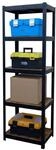 Relaxdays Schwerlastregal, HBT 180x60x30 cm, 500 kg, 5 Ebenen, Industrial,...