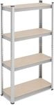Relaxdays Schwerlastregal, HxBxT: 138x70x30 cm, verzinkter Stahl, Silber |...
