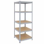Relaxdays Schwerlastregal, HxBxT: 200 x 60 x 60 cm, 875 kg, grau/braun |...