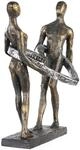 Casablanca Skulptur Connected, Deko Figur Bronze, Grau, Kunstharz Statue...
