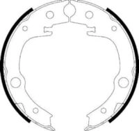 HELLA 8DA 355 050-651 Bremsbackensatz, Feststellbremse - H9750 | f&uuml;r u.a. TOYOTA
