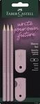 FABER-CASTELL - Schreibset Sleeve Rose Shadows, 5-teilig | Mit 3 Bleistiften B,
