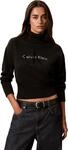Calvin Klein Damen Ls Logo Tneck Pullover Lv047h329g Pullover (1er Pack)