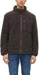 s.Oliver Herren Outdoor-Jacke &ndash; Teddy-Pl&uuml;sch, Stehkragen, Rei&szlig;verschluss