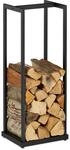 Relaxdays Kaminholzregal, Metall, Brennholzregal hoch, f&uuml;r Feuerholz,...