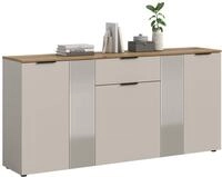 xonox.home - Kommode Slide 180x86x38 cm Kaschmir beige Evoke Oak | 5 T&uuml;ren, 4