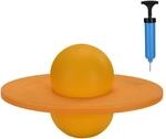 Relaxdays Pogo Ball f&uuml;r Kinder, bis 100 kg, H&uuml;pfspielzeug Outdoor, gelb |...
