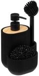 Seifenspender mit zubeh&ouml;r 500ml Blackwood schwarz - 5 five simply smart