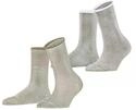 ESPRIT Damen Allover Stripe 2-Pack Socken Baumwolle atmungsaktiv