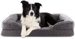 Lumaland orthop&auml;disches Hundebett aus Cord | ergonomisches Hundesofa 90x65 cm - f&uuml;r