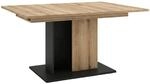 xonox.home - Esstisch Molina 150x76x90 cm Eiche Nb./Basalt grau Doppels&auml;ule 