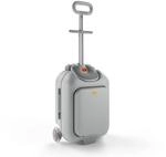 Kinderkraft Cabby 2-in-1 Kinderkoffer mit Sitz, faltbar, LED-R&auml;der, Grau