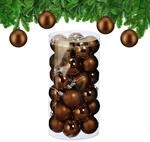 Relaxdays Weihnachtskugeln im 30er Set, Kunststoff, D: 6 cm, runde