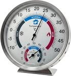 WA3045 analoges Thermo-Hygrometer, batterielos, Komfor-Anzeige, Metallgeh&auml;use,