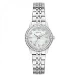 Guess Damen Armbanduhr GW1027L1 Colette Pearl, 32 mm Edelstahl Silber, Perlmutt