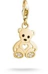 THOMAS SABO Teddyb&auml;r Charm Anh&auml;nger, Premium Legierung 18k vergoldet